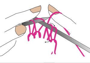 yarn around needle demo