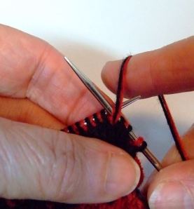 dk knitting- setting up for purl stitch